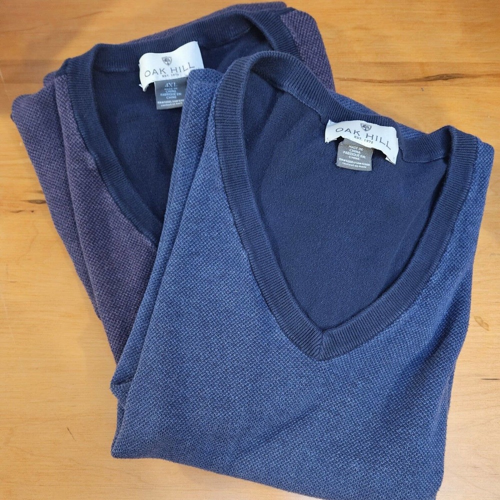 Oak Hill Sweater Vests Purple and Blue 4XL Bundle of Two